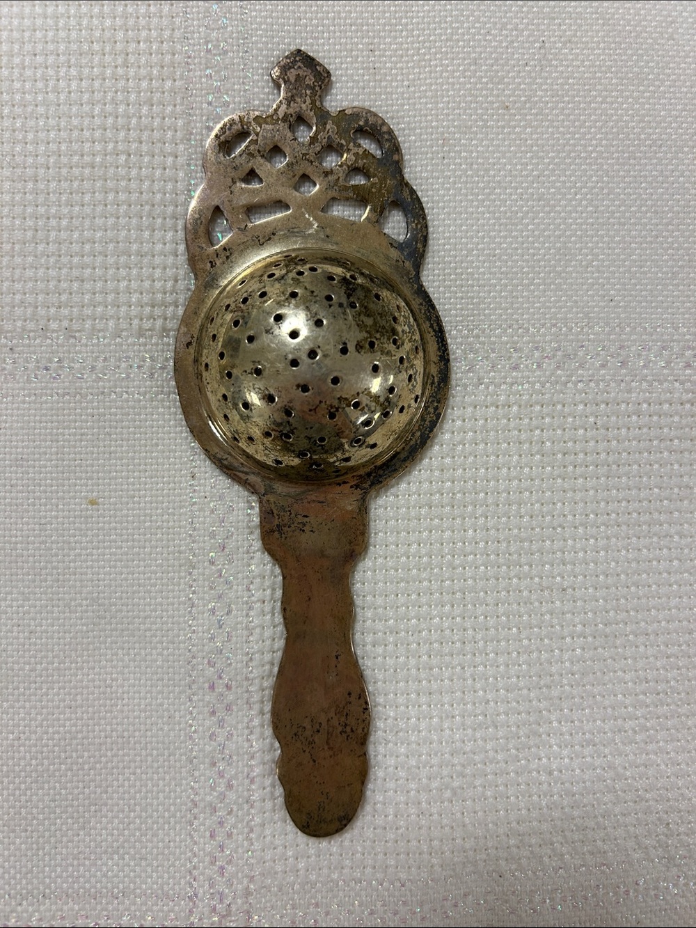 Vintage silver plated tea strainer and drip bowl set image 3